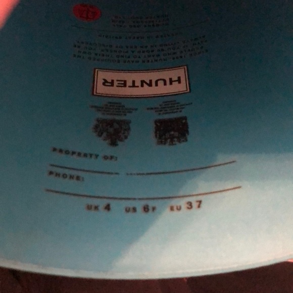 Hunter Original Tall Rain Boots - Turquoise - Picture 8 of 8